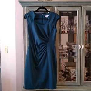 Beautiful Teal Green Calvin Klein Dress, bodycon, True Size 6